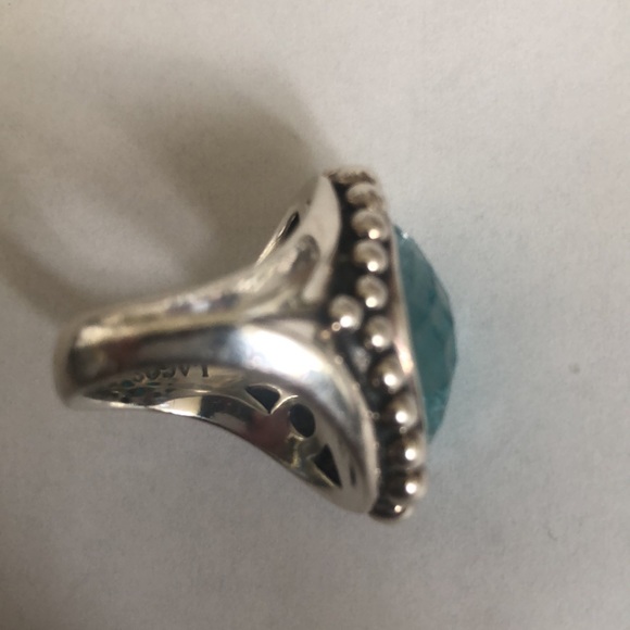 Lagos sterling silver with turquoise ring in size 7! Like new - Picture 8 of 12